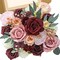 Artificial Flowers Burgundy Pink Roses Silk Foam Cake Flower for Table Centerpieces Floral Arrangement